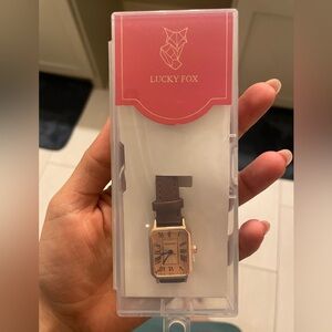 Lucky Fox Brown and Gold Watch